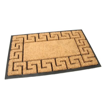 Kokosová čisticí rohož Rectangle Deco 45 x 75 x 2,3 cm, hnědá