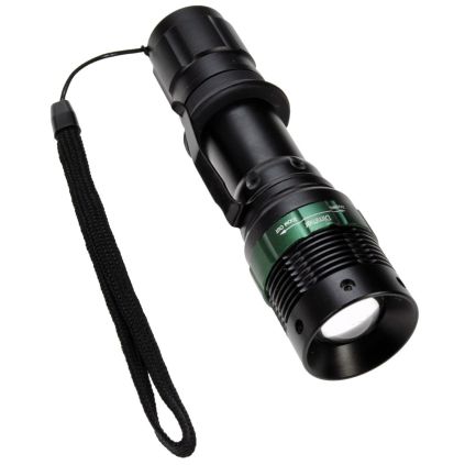 Kovová svítilna 3W CREE LED, černá