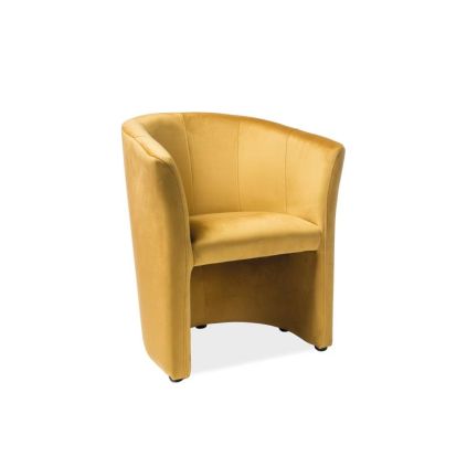 Křeslo Cuba Velvet, žlutá