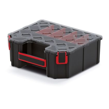 Kufříkový organizér 28,4 × 24,3 × 10,5 cm II, přepážky, černá
