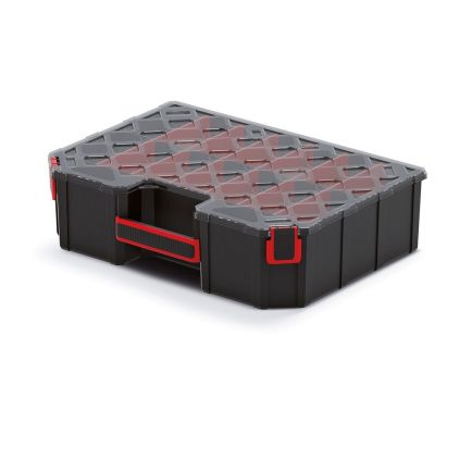 Kufříkový organizér 39 × 28,4 × 10,5 cm II, přepážky, černá