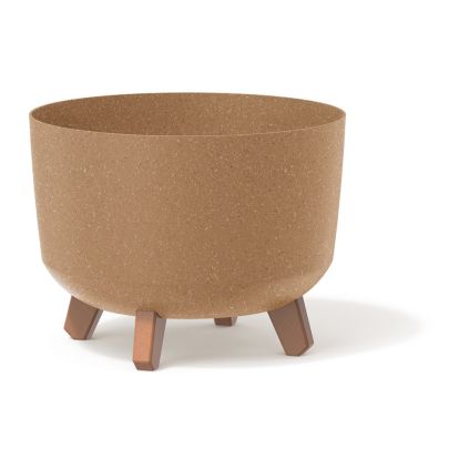 Květináč s nožkami ECO WOOD, 38 cm, hnědá