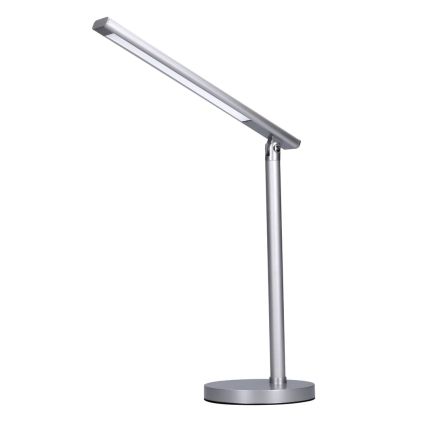 LED stolní lampička, stříbrná