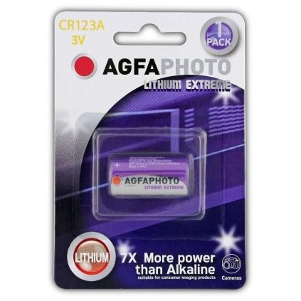 Lithiová fotobaterie AgfaPhoto CR123A, 3 V, blistr 1 ks, lithiová