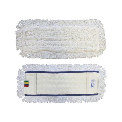 Mop s kapsami Optimum, 50 cm - bavlna, bílá