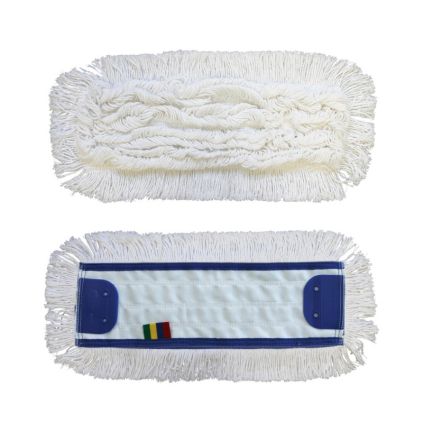 Mop se záložkami Optimum, 40 cm - bavlna, bílá