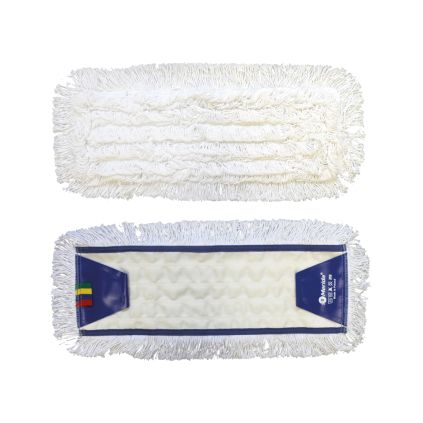 Mop se záložkami Optimum, 50 cm - bavlna, bílá