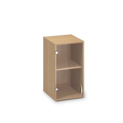 Nástavbová úzká skříň ProOffice 40 x 45,8 x 71,7 cm, levá, buk