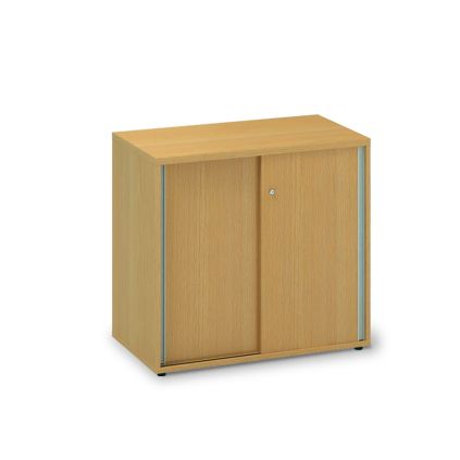 Nízká skříň s posuvnými dveřmi ProOffice 80 x 45 x 74,2 cm, buk