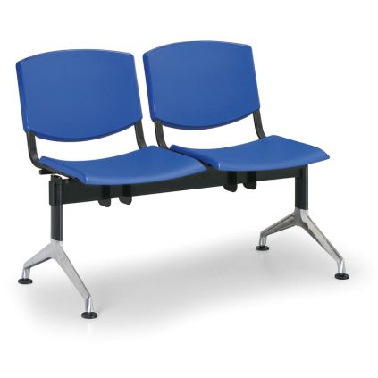 Plastová lavice Design, 2-sedák, modrá