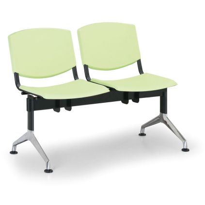 Plastová lavice Design, 2-sedák, zelená