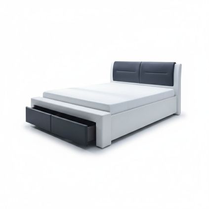 Postel Cassandra S 160 × 200 cm, bílá / černá