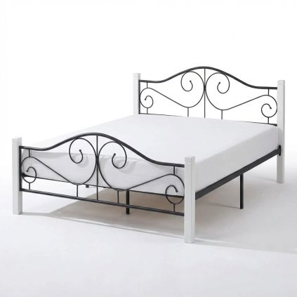 Postel Violetta 160 cm, bílá / černá