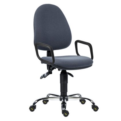Pracovní židle Panther Antistatic s područkami, šedá