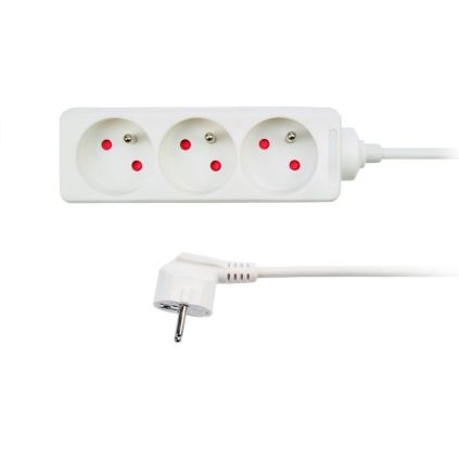 Prodlužovací kabel 3Z - 1,5m, bílá