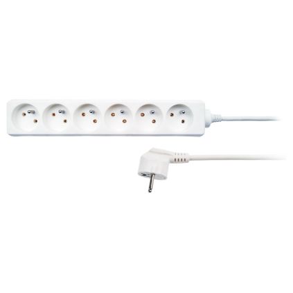 Prodlužovací kabel 6Z - 2m, bílá