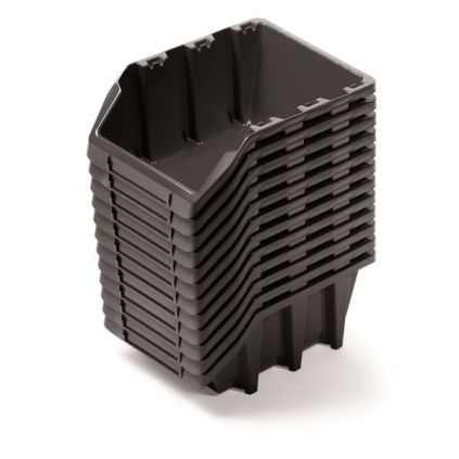 Sada 12 úložných boxů po 12 × 7,7 × 6 cm, černá