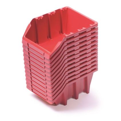 Sada 12 úložných boxů po 12 × 7,7 × 6 cm, červená