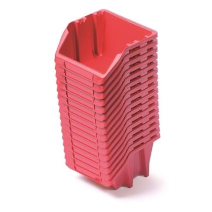 Sada 16 úložných boxů po 9,2 × 7,7 × 6 cm, červená