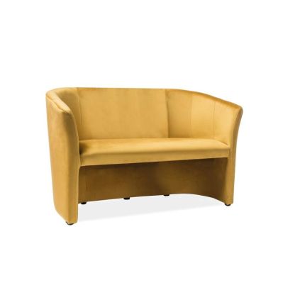 Pohovka Cuba Velvet, dvojsedák, žlutá (výprodej)