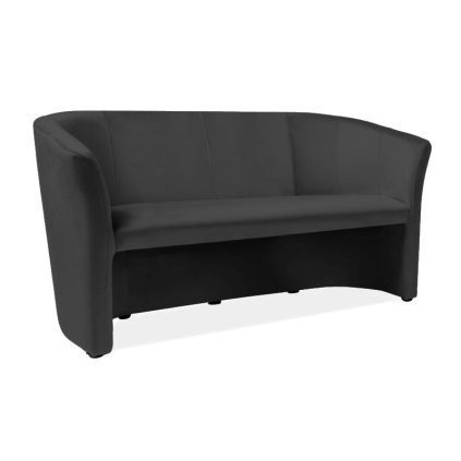 Pohovka Cuba Velvet, trojsedák, černá (výprodej)
