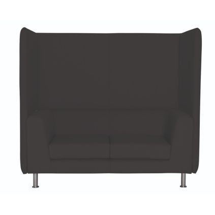 Pohovka Notre Dame Lounge 102, dvojsedák, černá / stříbrná
