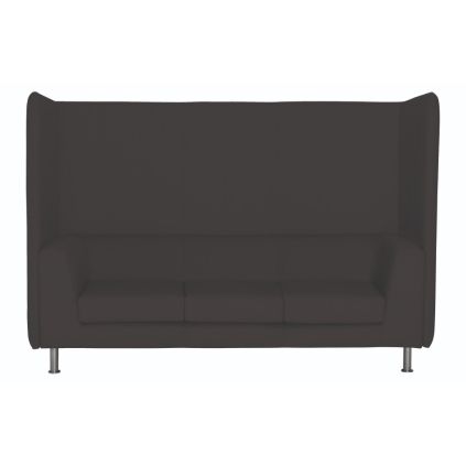 Pohovka Notre Dame Lounge 103, trojsedák, černá / stříbrná