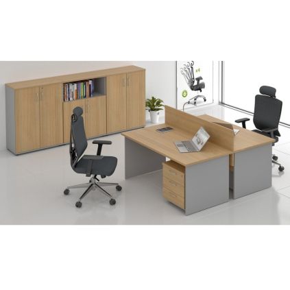 Sestava kancelářského nábytku Visio LUX 1, dub