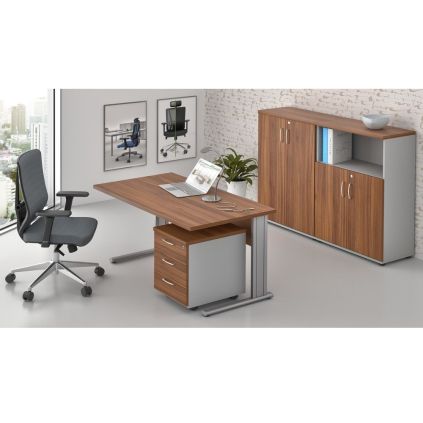 Sestava kancelářského nábytku Visio LUX 5, ořech