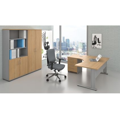 Sestava kancelářského nábytku Visio LUX 6, dub