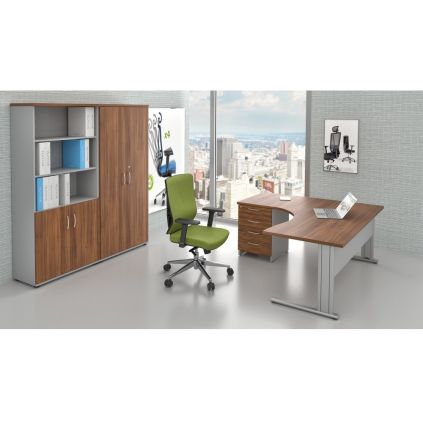 Sestava kancelářského nábytku Visio LUX 6, ořech