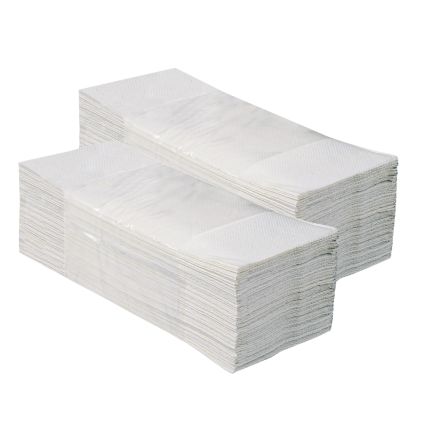 Skládané papírové ručníky - 4000 ks, bílá