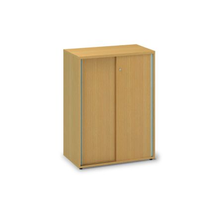 Střední skříň s posuvnými dveřmi ProOffice 80 x 45 x 106,3 cm, buk