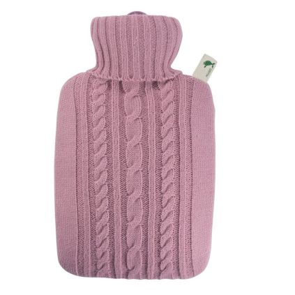 Termofor Hugo Frosch Classic pletený obal, 1,8 l, růžová