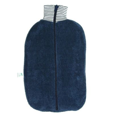 Termofor Hugo Frosch Classic v obalu z bio bavlny, 2 l, modrá