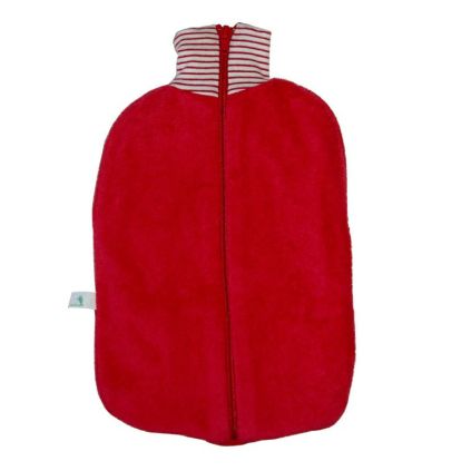 Termofor Hugo Frosch Classic v obalu z bio bavlny, 2 l, červená
