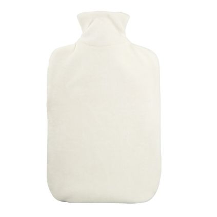 Termofor Hugo Frosch Eco Classic Comfort v sametovém obalu, 2 l, bílá