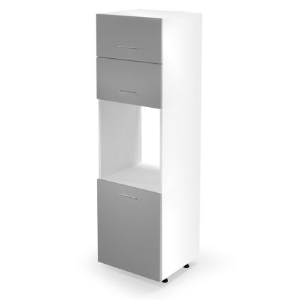 Dolní skříňka vysoká Vento DP-60/214, bílá / šedá