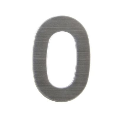Domovní číslo "0", RN.75L, nerez