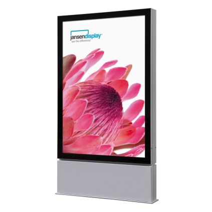 Venkovní oboustranná plakátová vitrína s LED osvětlením 120 x 180 cm, hliník