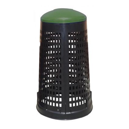 Venkovní odpadkový koš - plastový, 120 l, zelená