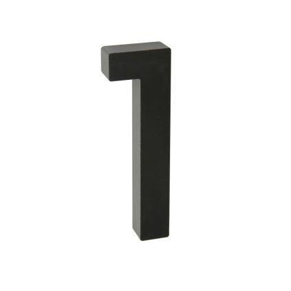 Domovní číslo "1", RN.100LV, broušené, černá