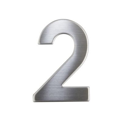 Domovní číslo "2", RN.75L, nerez