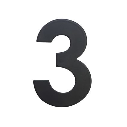 Domovní číslo "3", RN.75L, černá