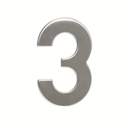 Domovní číslo "3", RN.95L, nerez