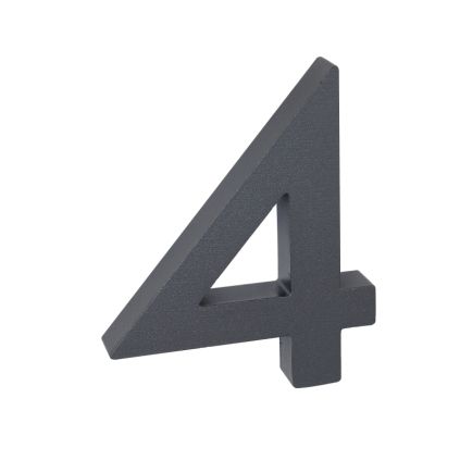 Domovní číslo "4", RN.100LV, strukturované, antracit