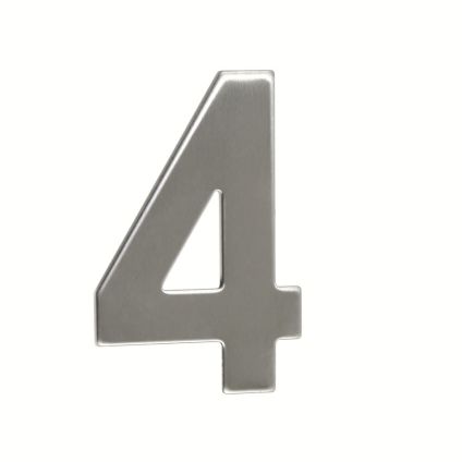 Domovní číslo "4", RN.95L, nerez