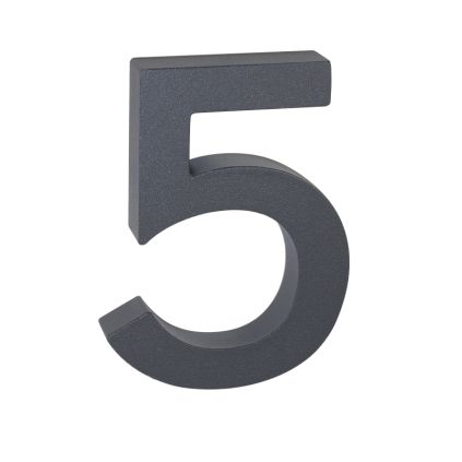 Domovní číslo "5", RN.100LV, strukturované, antracit