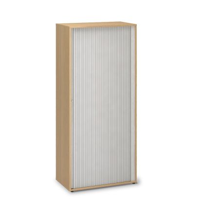 Vysoká žaluziová skříň ProOffice 80 x 45 x 178 cm, buk