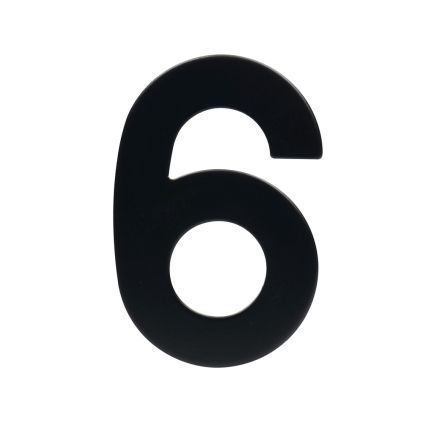 Domovní číslo "6", RN.95L, černá